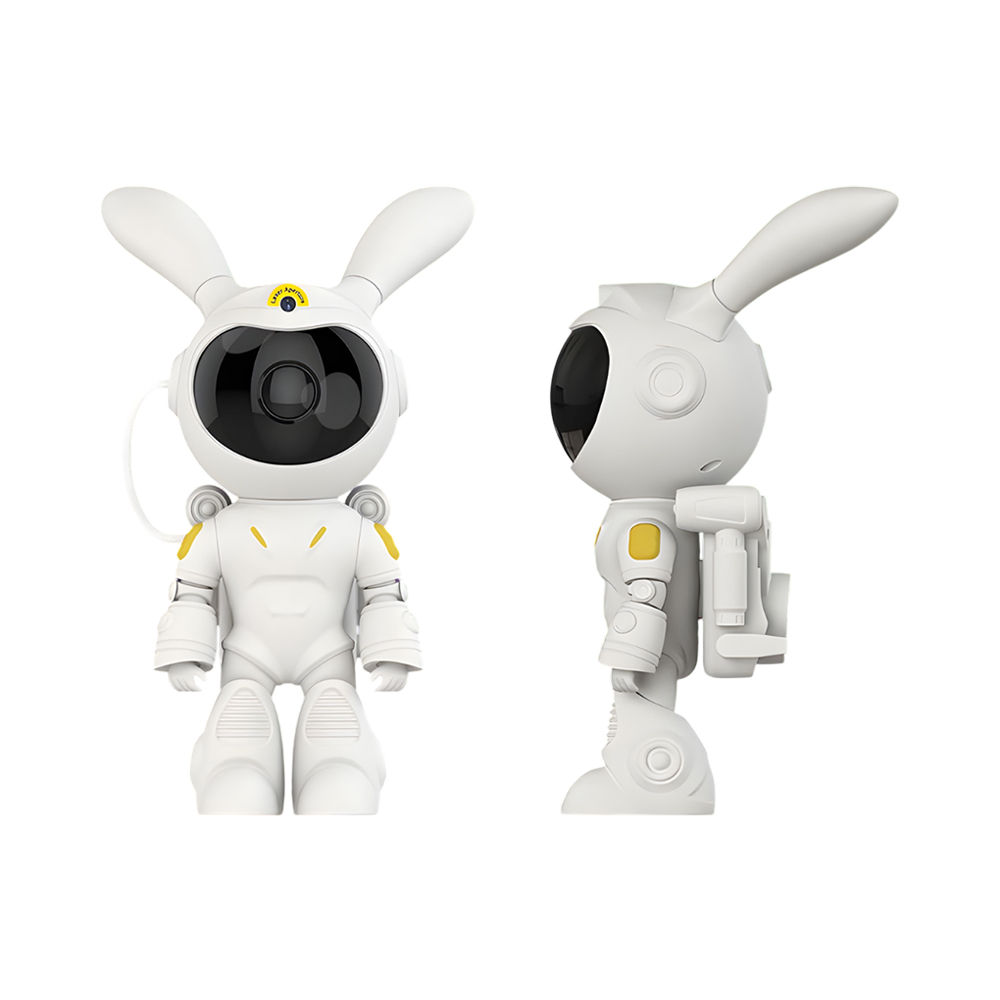 Projetor de Luz D-04 Astronauta Bunny com Bluetooth 5W 5V Bivolt Branco