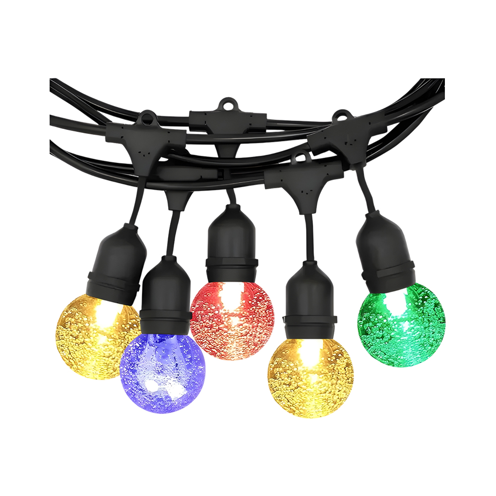 Guirnalda de Luzes LED Prolongável Ecoville EV50-QP-1 RGB IP65 5M 10 Globo LED
