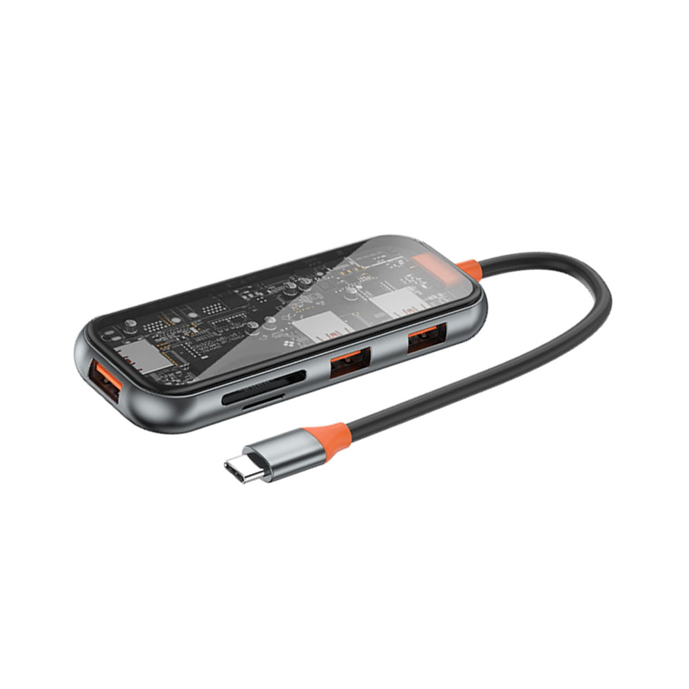 Adaptador de Hub Wiwu CB005 Cyber 5 em 1 Gray