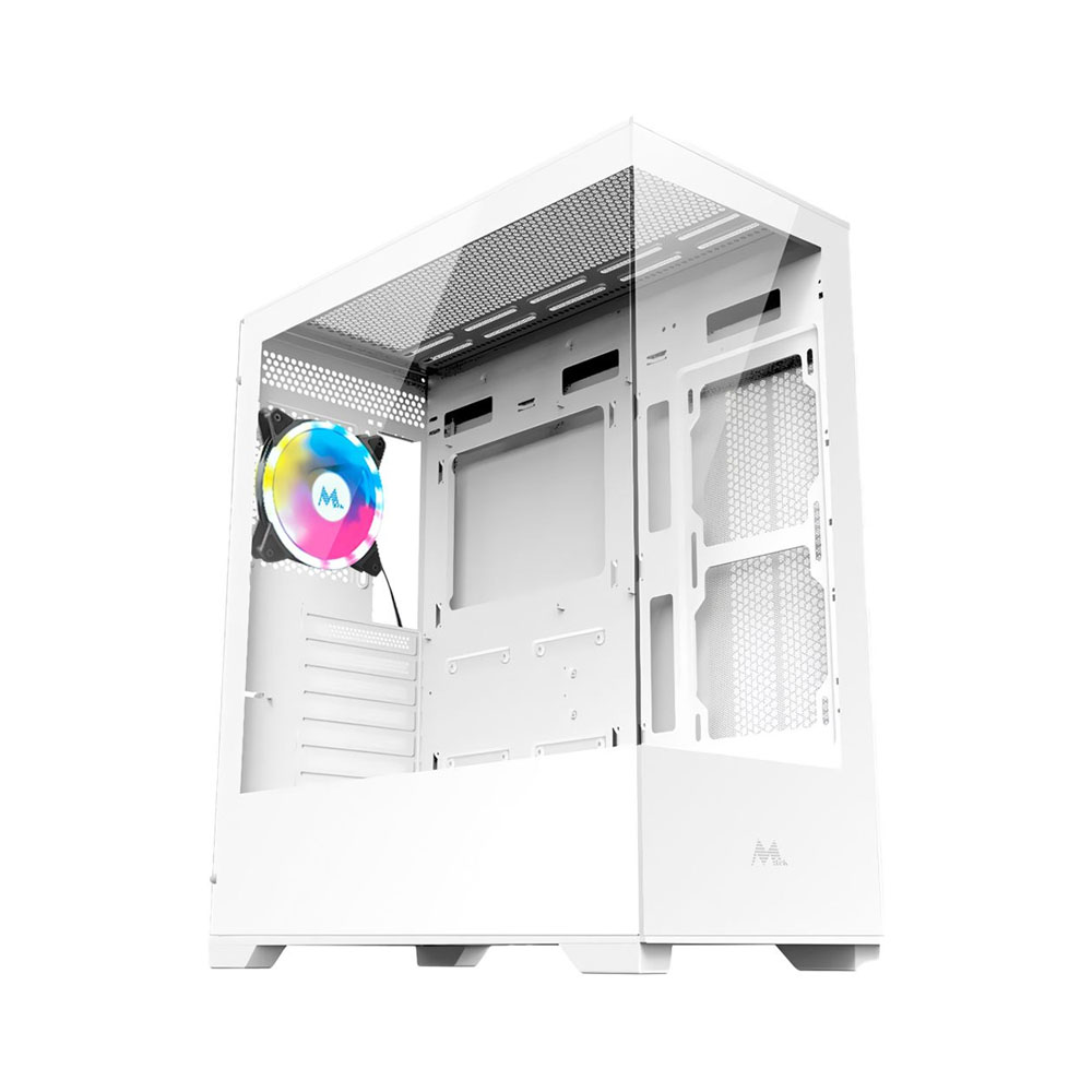 Gabinete Mtek MCG-AIRO1 Vidro Temperado Branco