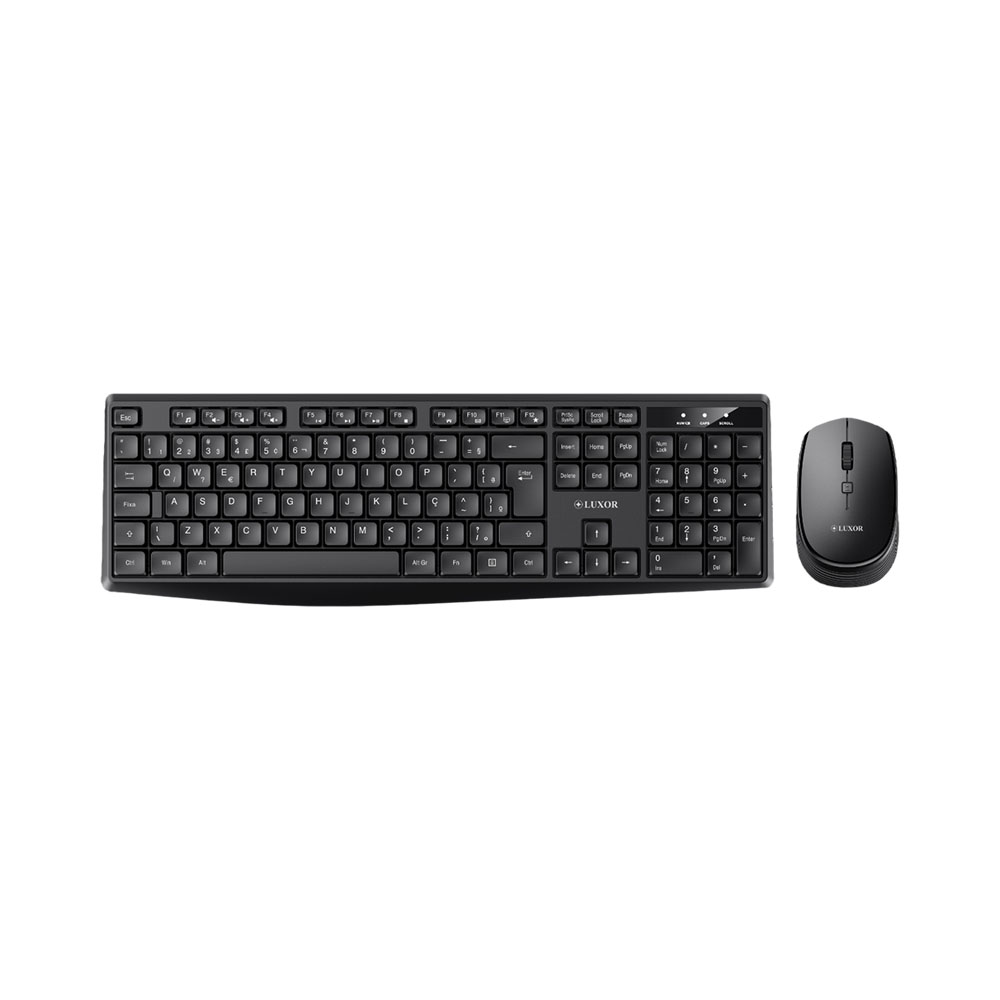 Kit Mouse e Teclado Luxor LX-TM3187 Black