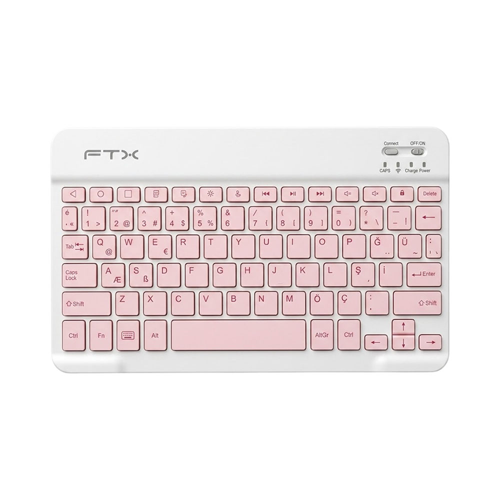 Teclado Ftx FTXB09 Espanhol White/pink Bluetooth