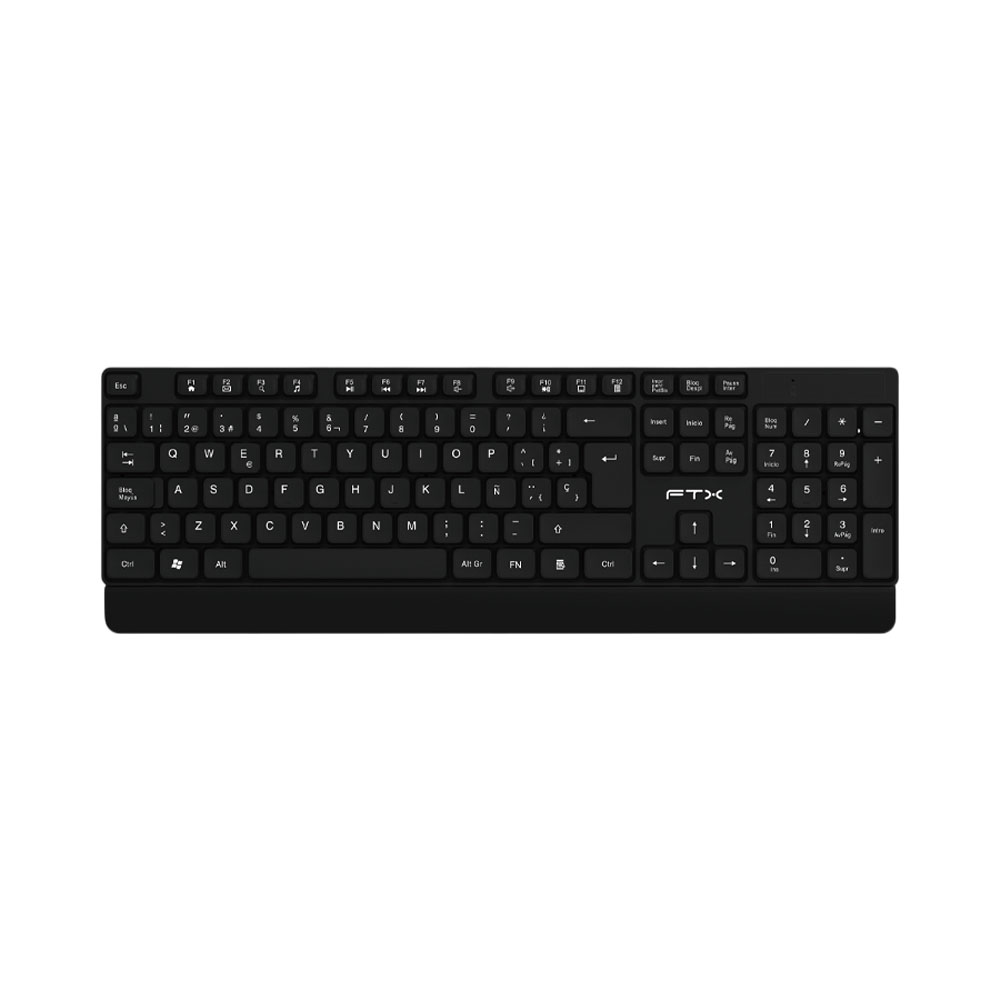 Teclado Wireless Ftx KW93 Espanhol Black