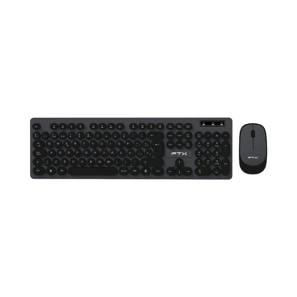 Teclado e Mouse Ftx FTXKM400 Sem Fio Espanhol Black