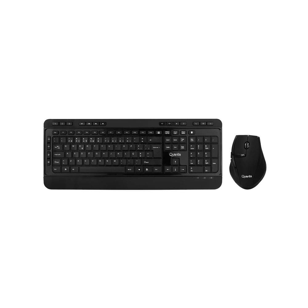 Kit de Mouse e Teclado Quanta QTKTM1600 Preto