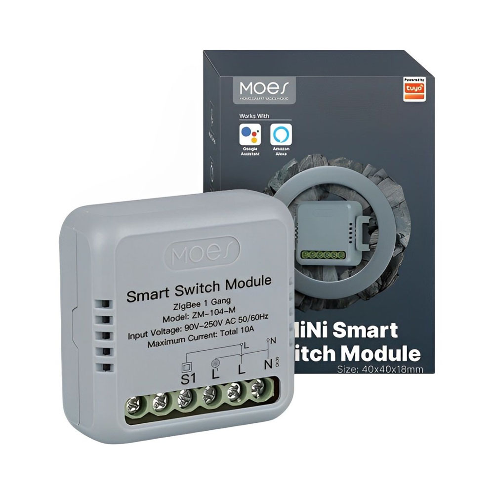 Interruptor de Luz Inteligente Moes ZM-104-M Zigbee 1 Gang