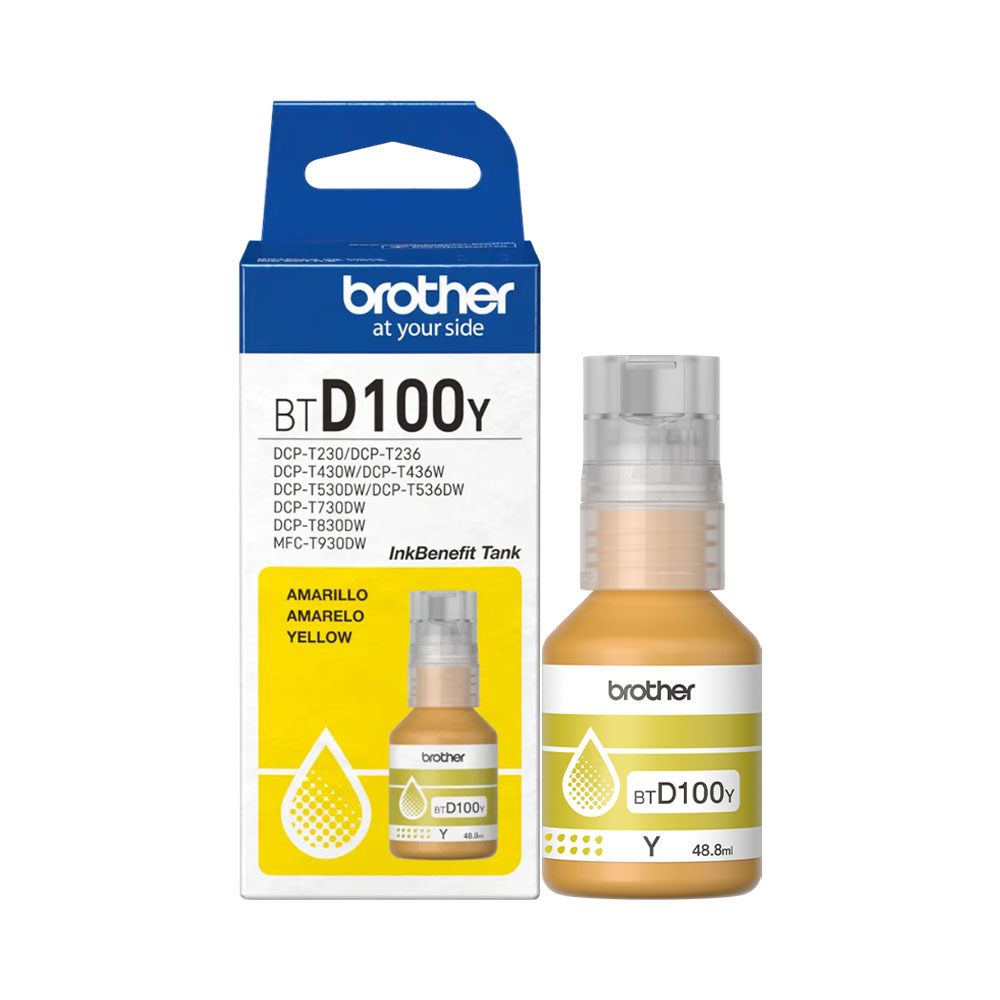 Tinta de Impressora Brother BTD100Y Amarelo