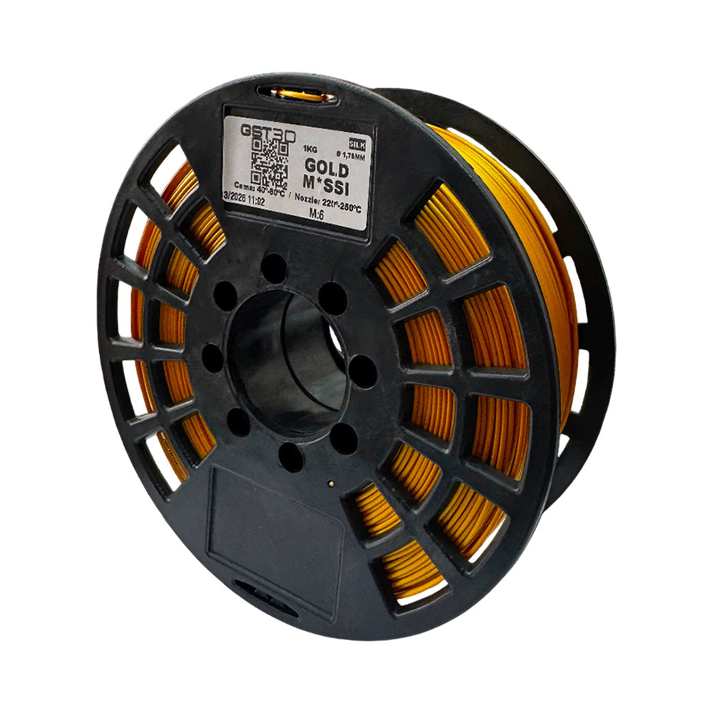 Filamento 3D GST3D Pla+ Silk Black Edition Gold M*ssi
