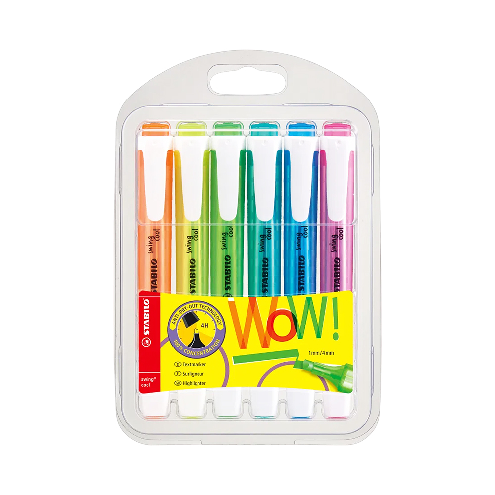 Marcador Stabilo Swing Cool Fluorescente 275/6-3 6 Unidades