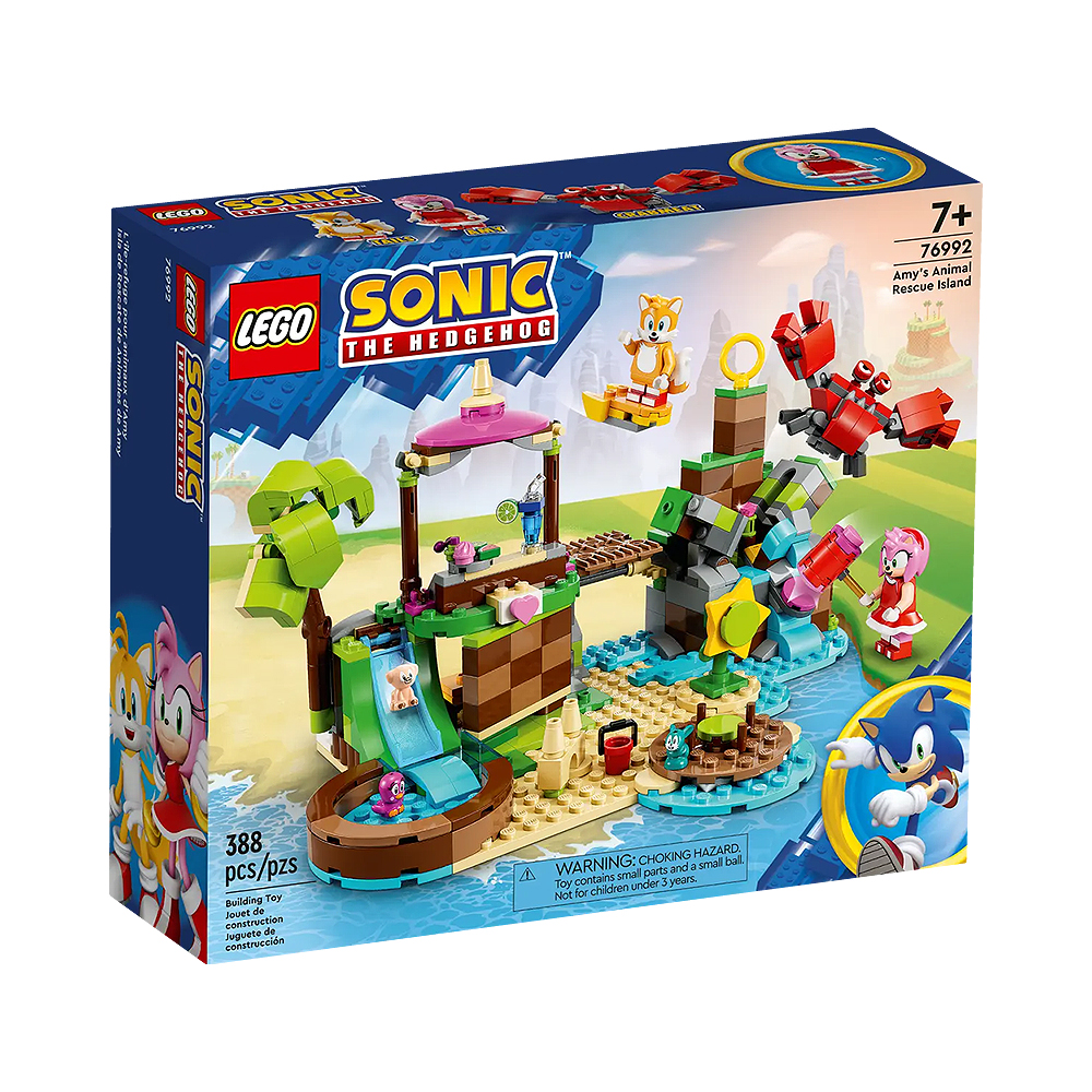 Brinquedo de Construção Lego Sonic The Hedgehog Amy's Animal Rescue Island 76992 388 Peças