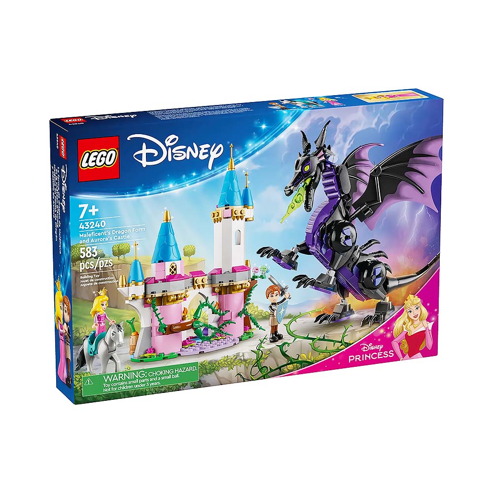 Brinquedo de Construção Lego Disney Maleficent's Dragon Form And Aurora's Castle 43240 583 Peças