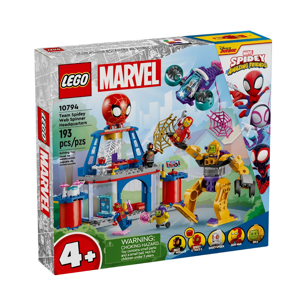 Juguete de Construcción Lego Teamn Spidey Web Spinner Headquarters 10794 193 Piezas