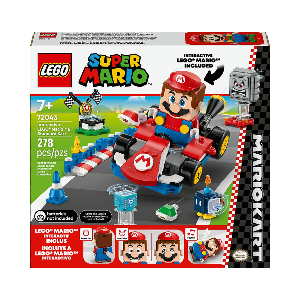 Brinquedo de Construção Lego Super Mario Mario Kart 72043 278 Peças