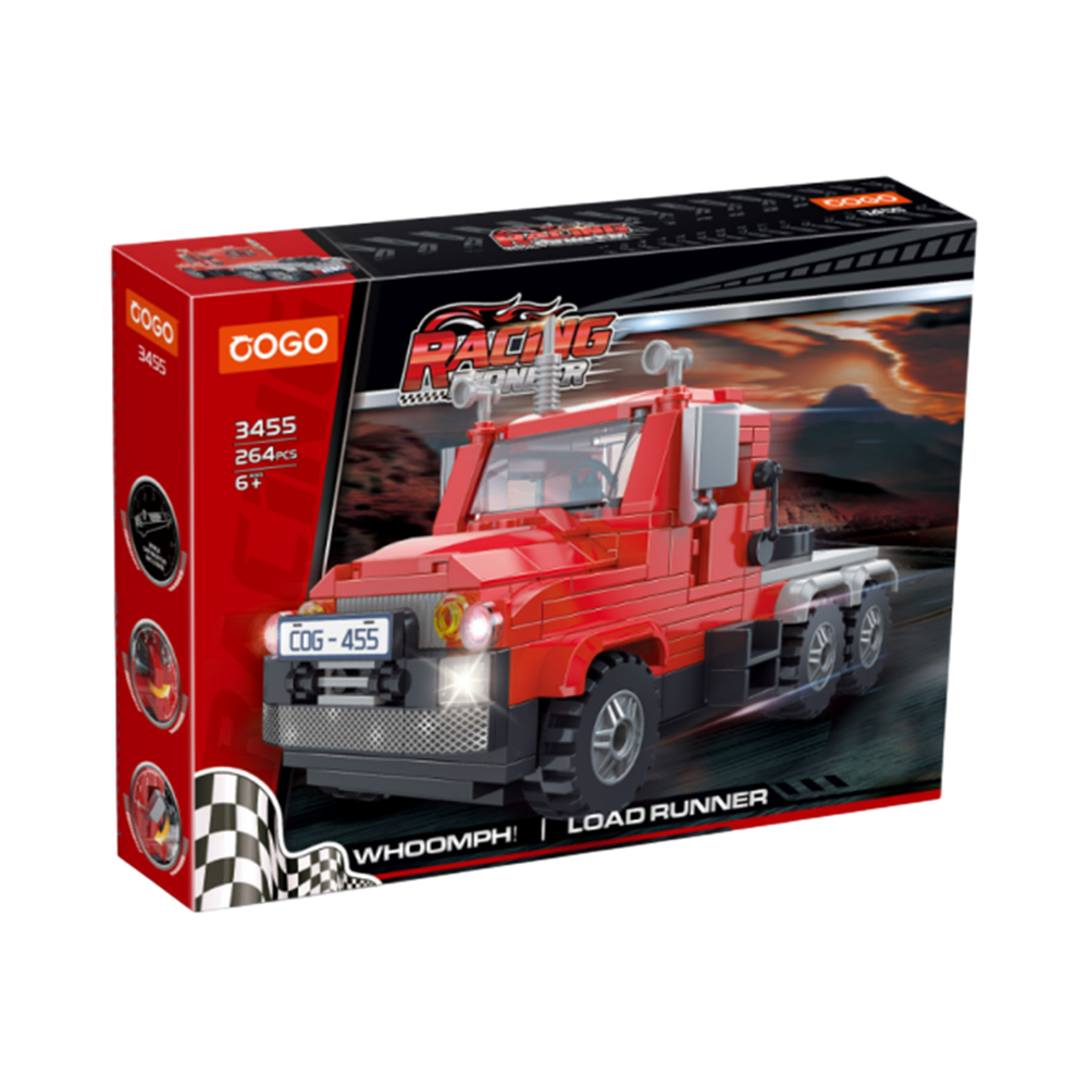 Brinquedo de Construção Cogo Racing Series Load Runner 3455 264 Piezas