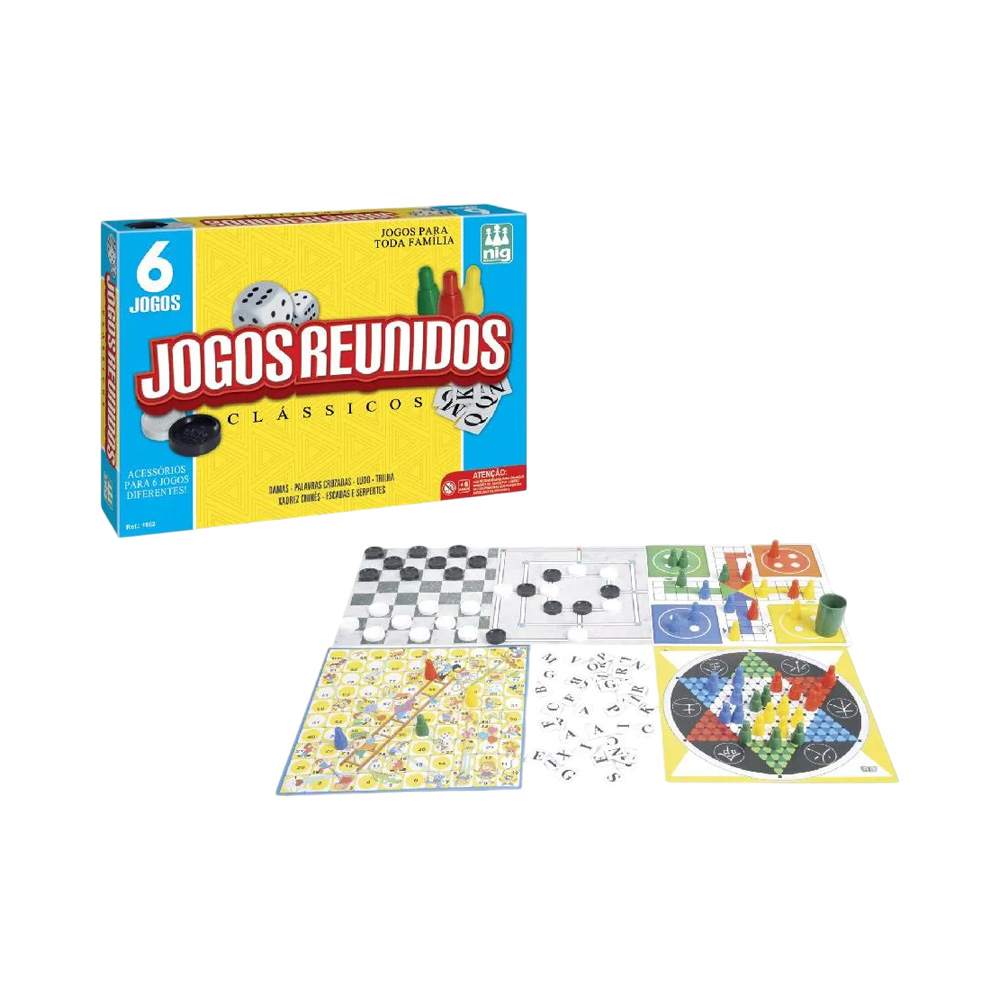 Juguete de Mesa 6 Juegos Reunidos Clasicos Nig 1162