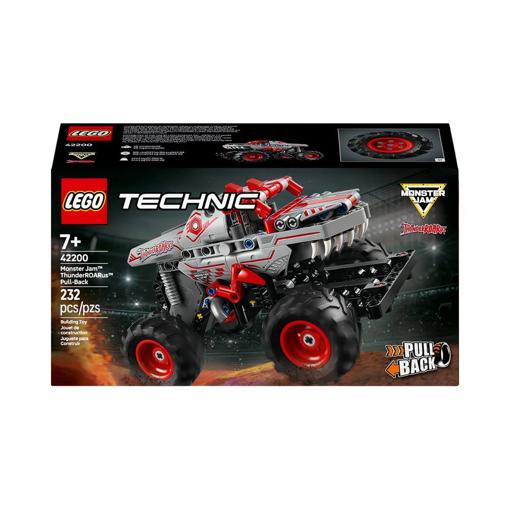 Juguete de Construcción Lego Technic Monster Jam Thunderroarus Pull-back 42200 232 Piezas
