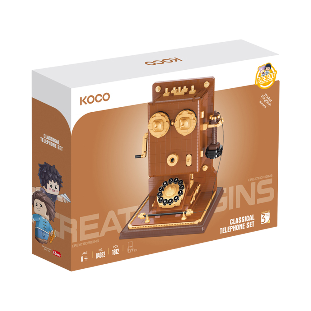 Brinquedo de Construção Nasa Koco Classical Telephone Set 04032 1882 Peças