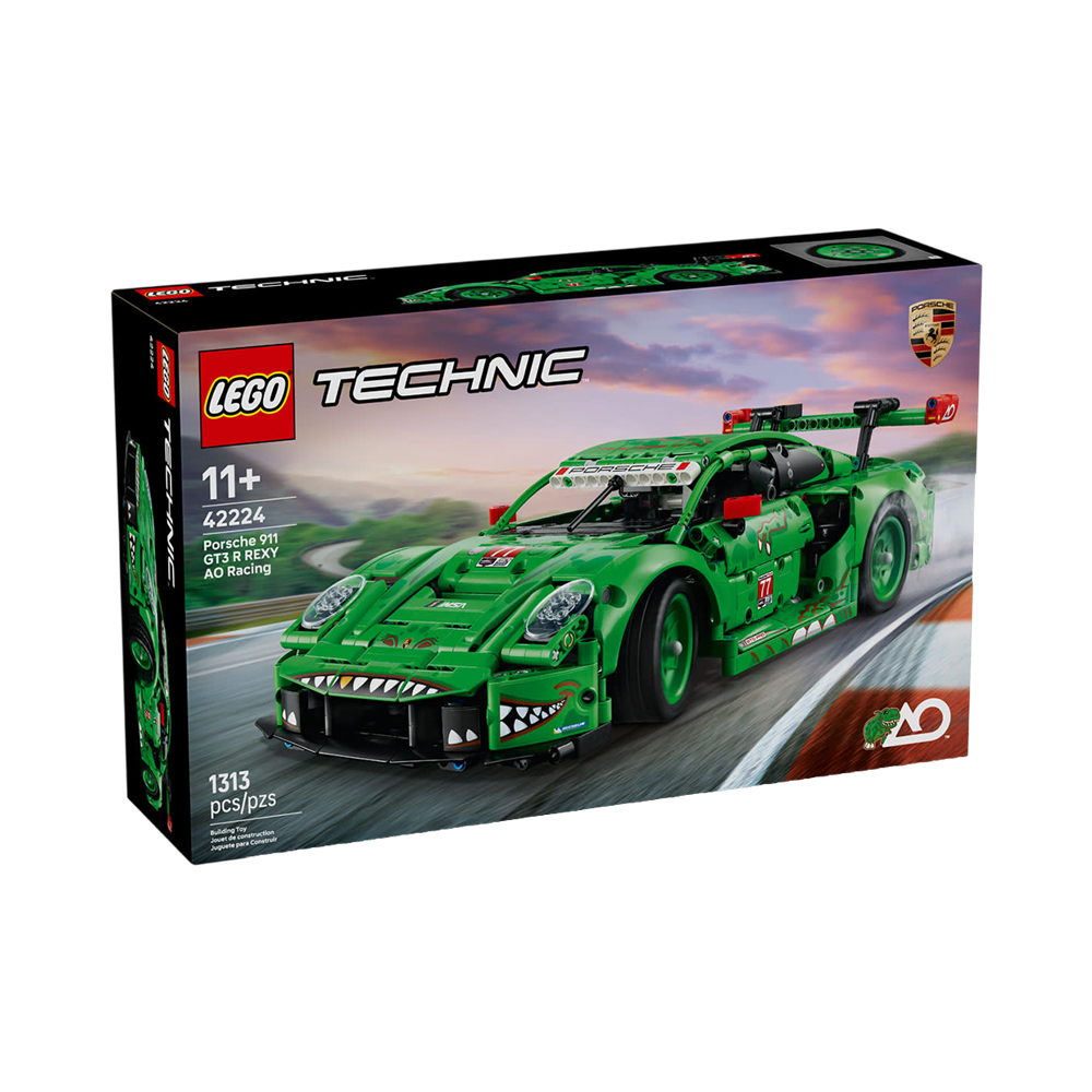 Brinquedo de Construção Lego Technic Porsche 911 GT3 R Rexy ao Racing 42224 1313 Peças