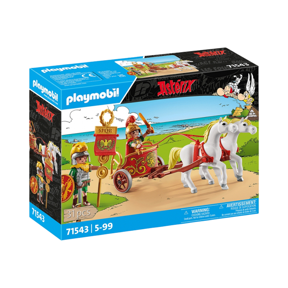 Brinquedo Playmobil Quadriga Romana Astérix 71543 31 Peças