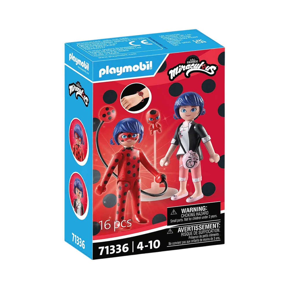 Brinquedo Playmobil Miraculous Marinette Y Ladybug 71336