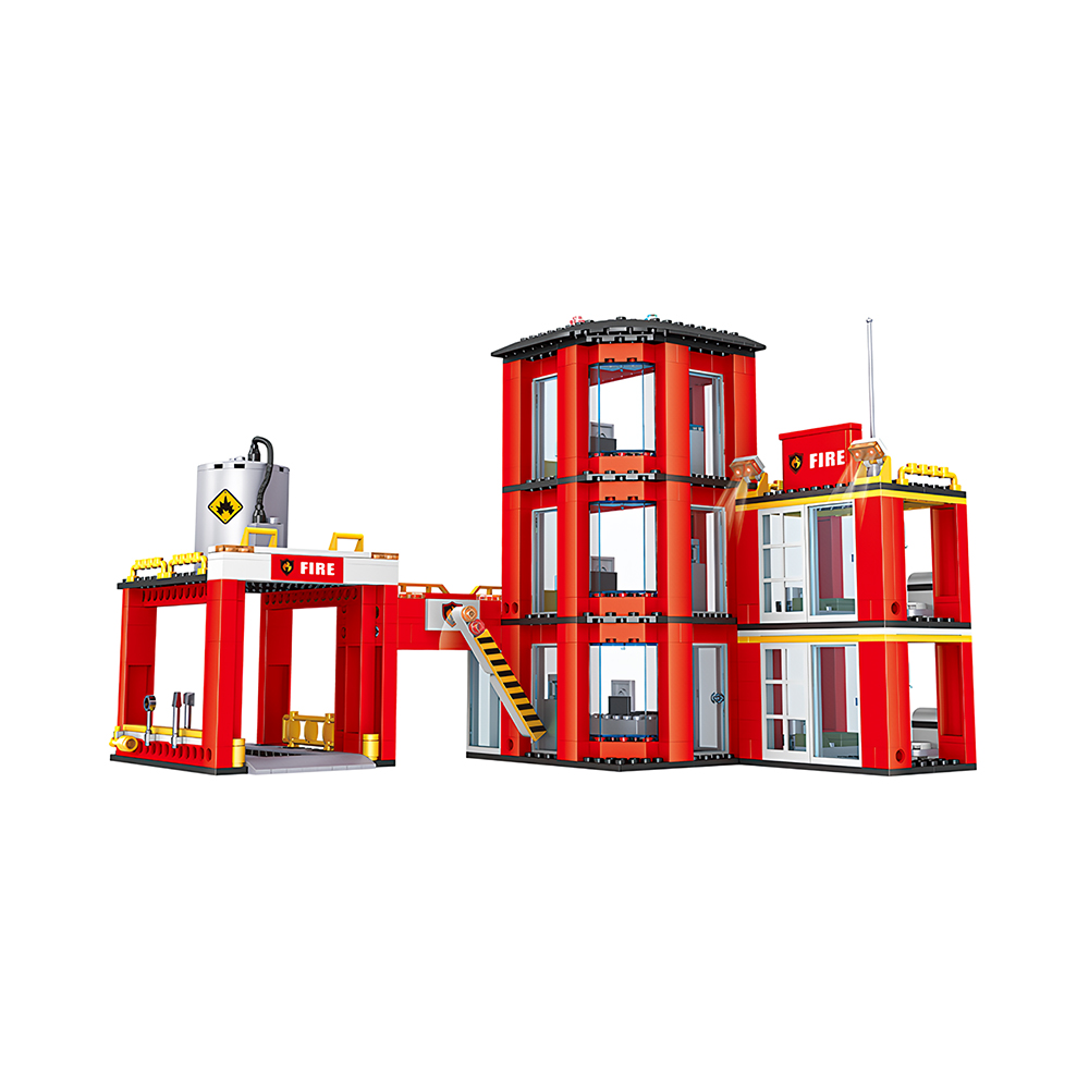Brinquedo de Construção Cogo Fire 4177 Fire Station 862 Peças