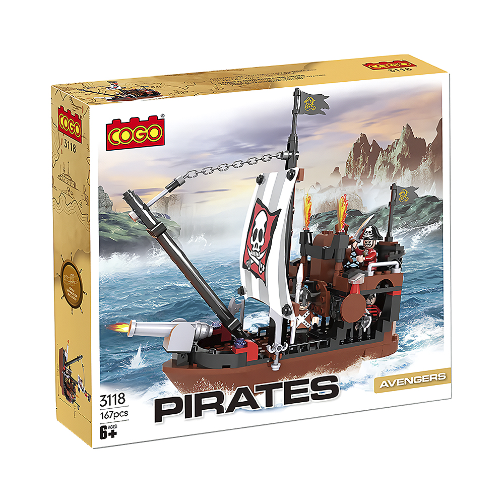 Brinquedo de Construção Cogo Pirates 3118 Avengers 167 Peças