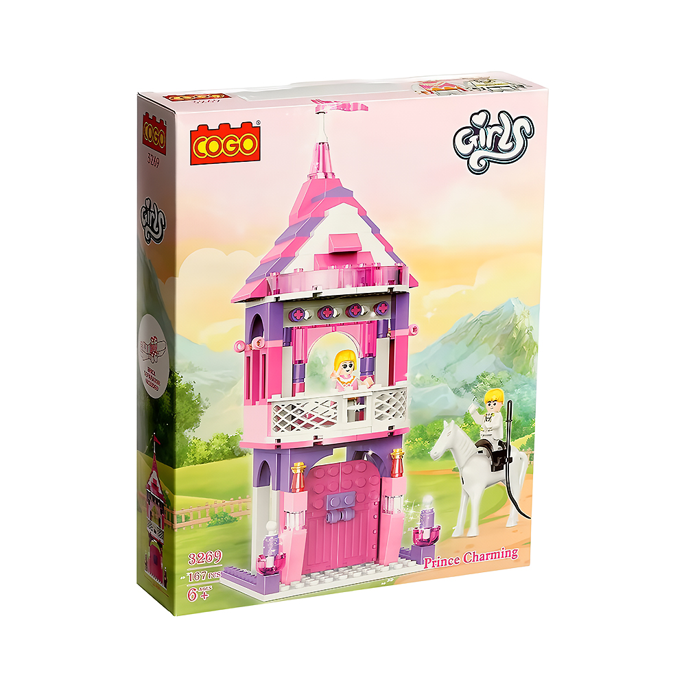 Brinquedo de Construção Cogo Girls 3269 Prince Charming 167 Peças