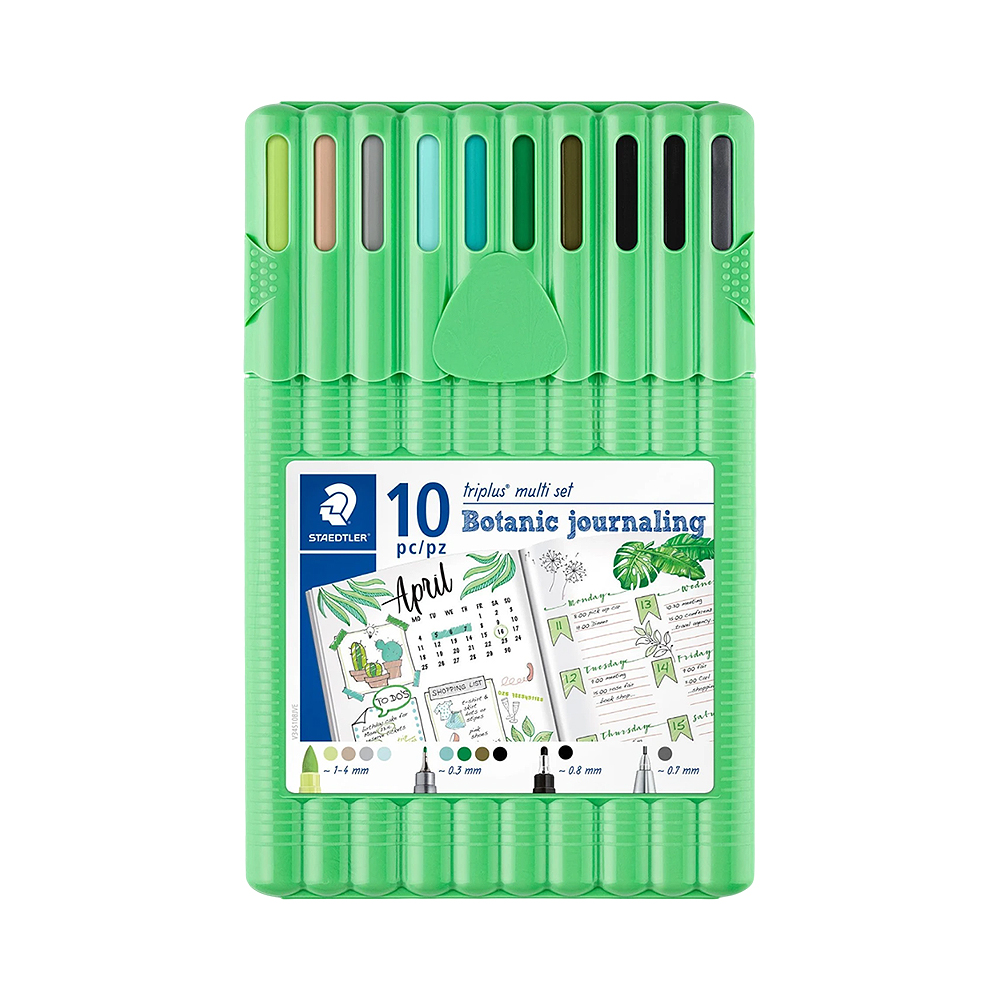 Kit Staedtler Triplus Multi Botanic Journaling 34 SB10BJ 10 Peças