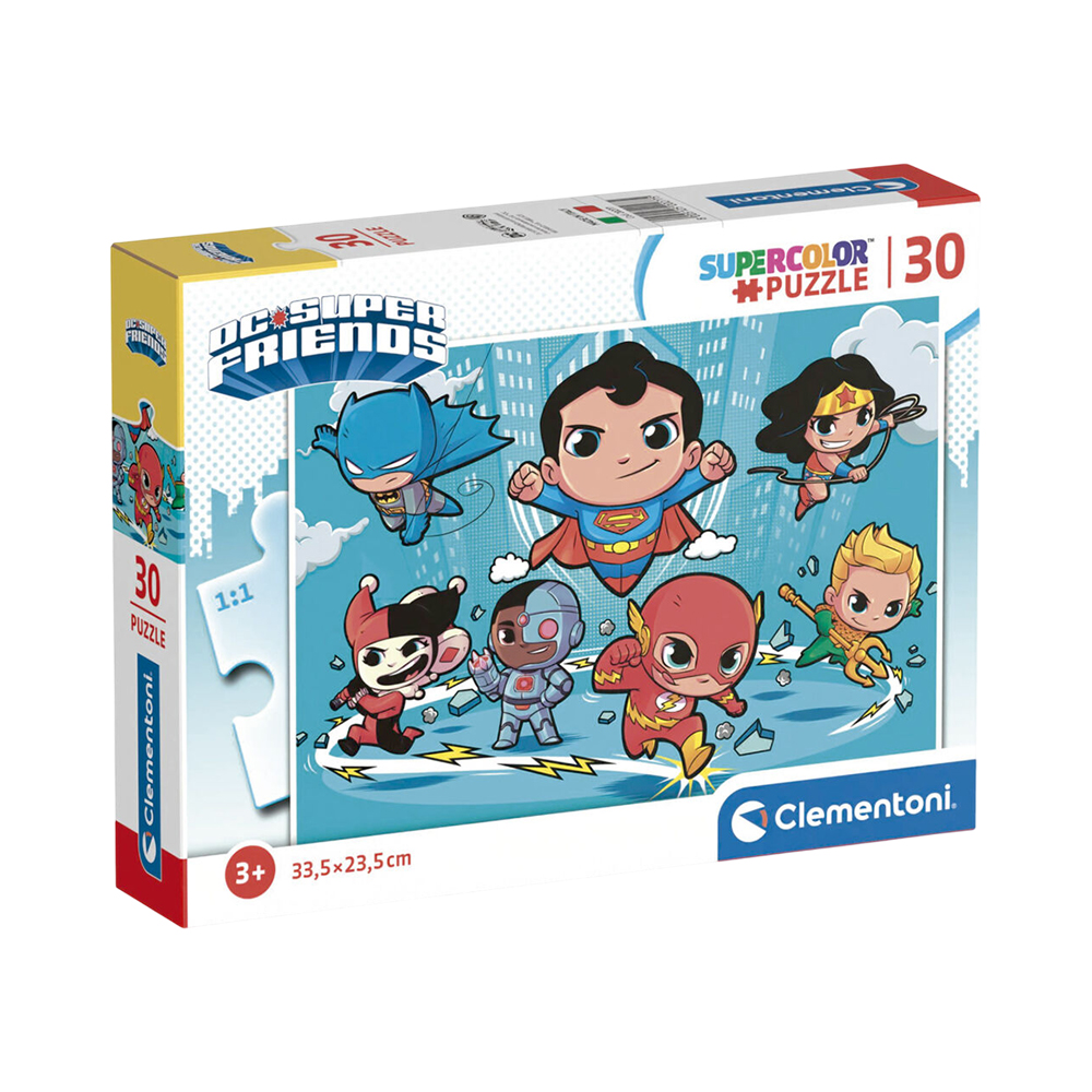 Quebra-cabeça Clementoni 20277 Super Color Puzzle DC Super Friends 30 Peças