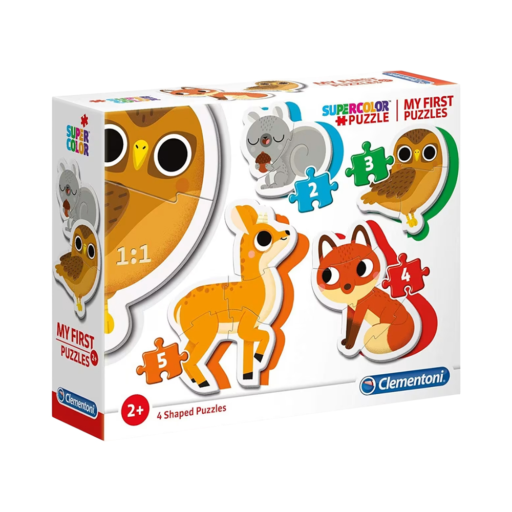 Quebra-cabeça Clementoni 20814 Super Color MY First Puzzles Forest Animals 2-3-4-5 Peças