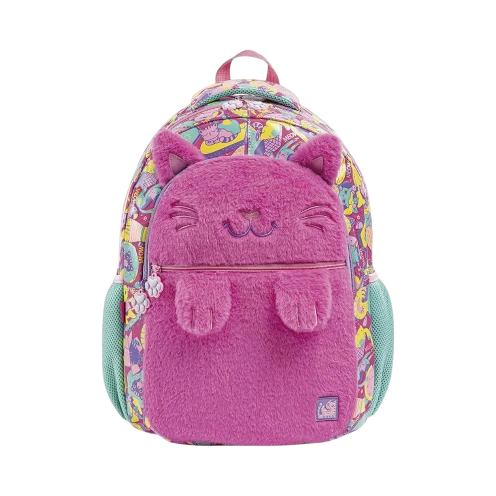 Mochila Teen Purrfect Cats Tilibra 39020 Rosa