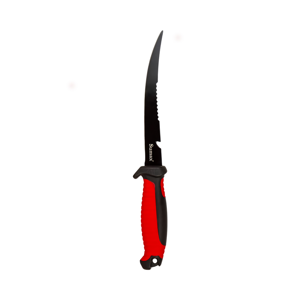 Faca de Pesca Sumax SU-2506-R 16,5CM Vermelho
