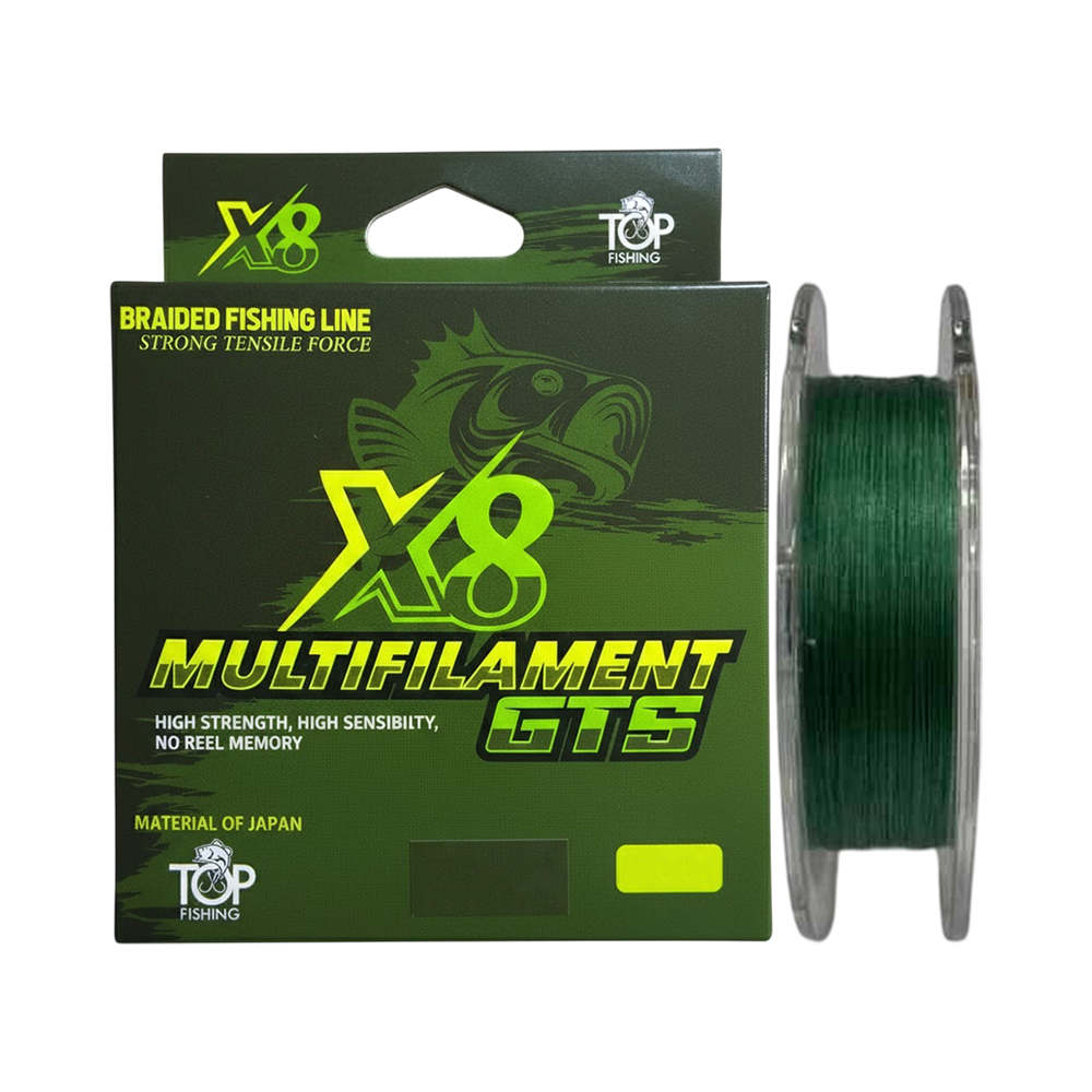 Linha de Pesca Top Fishing Gts 8X Multifilamento 46KG 0,45MM 300M Green