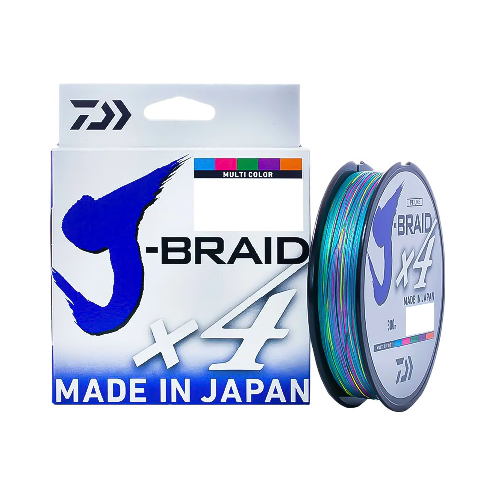 Linha de Pesca Daiwa J-braid 4X 29,48KG 0.36MM 300M Multicolor