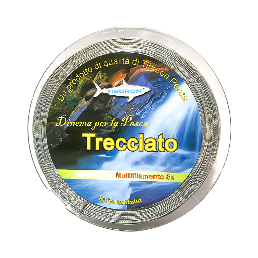 Linha de Pesca Tiburon Trecciato Multifilamento 8X 17KG 0,24MM 300M Gray