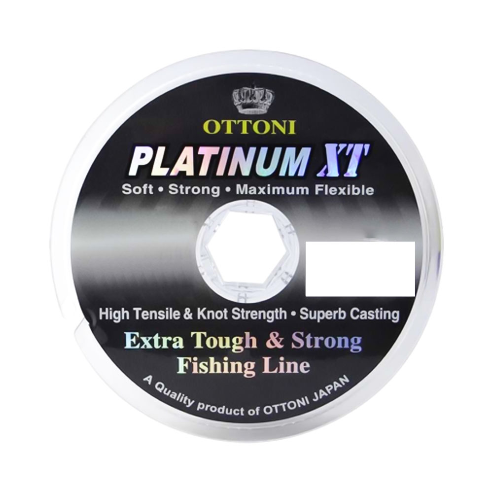Linha de Pesca Ottoni Monofilamento Platinum XT 51KG 0,70MM 500M Cinza