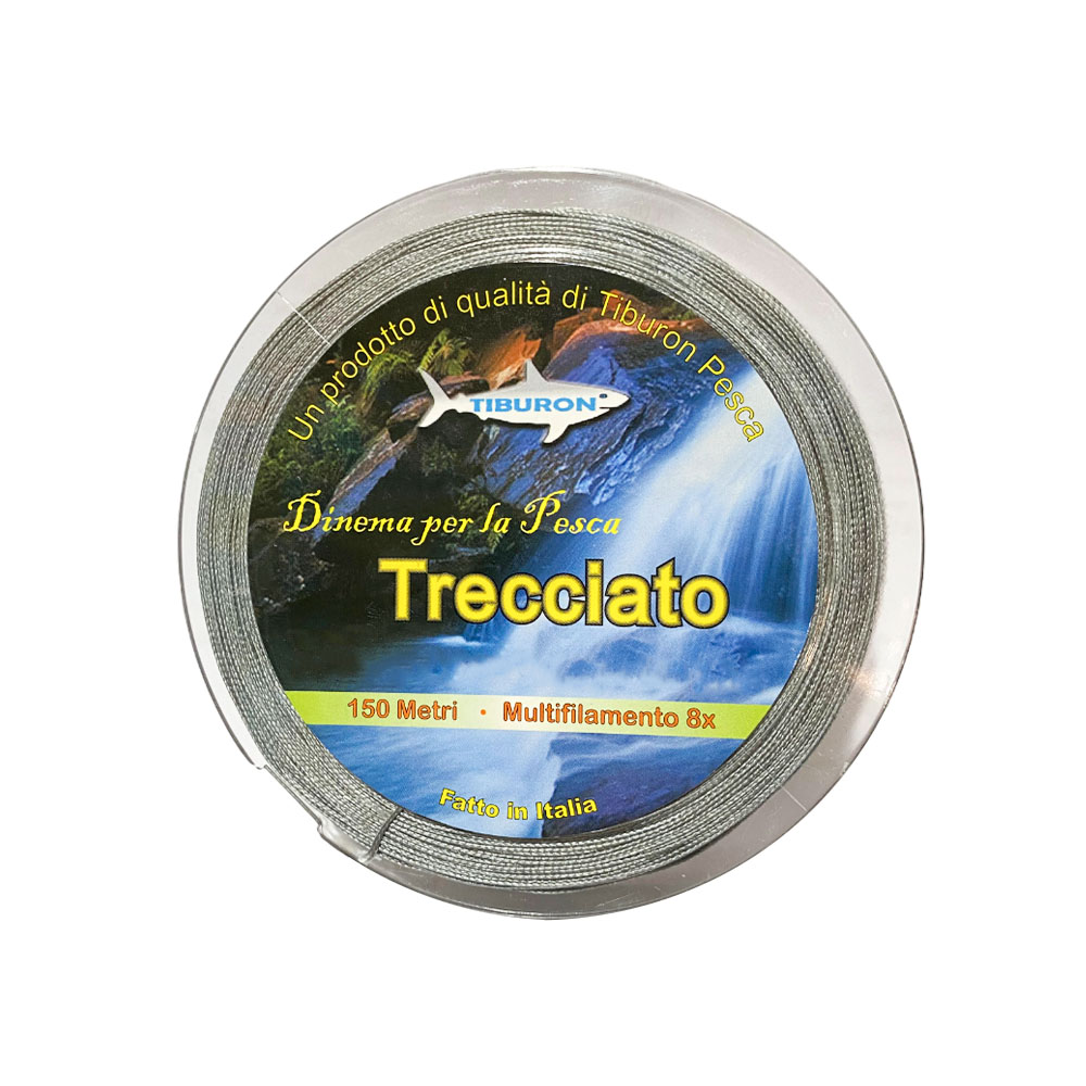 Linha de Pesca Tiburon Trecciato 8X 64KG 0.57MM 150M Gray
