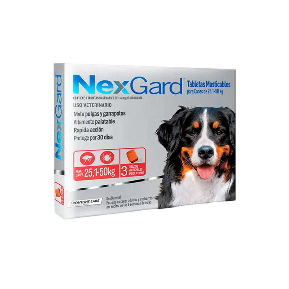 Antiparasitário Nexgard 25.1-50KG 3 Tabletes
