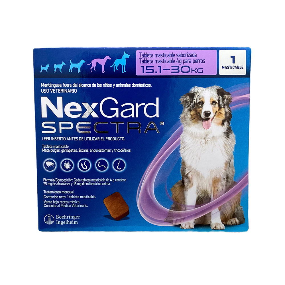 Antiparasitário Nexgard Spectra 15.1-30KG 1 Tablete