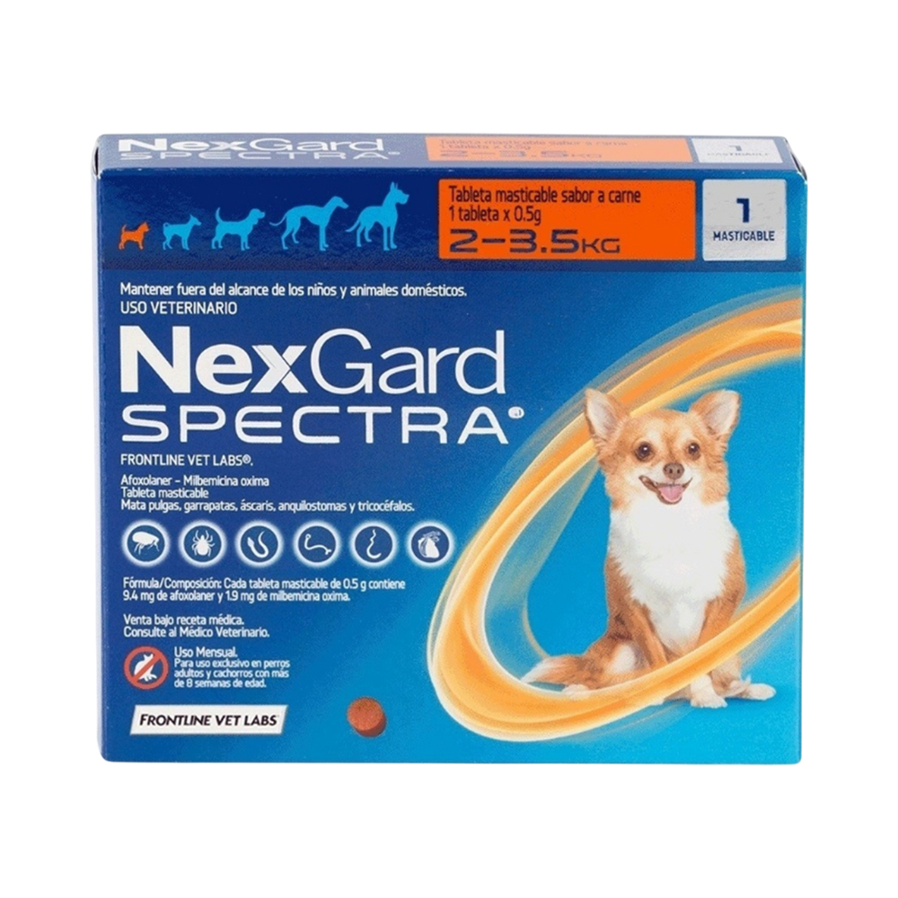 Antiparasitário Nexgard Spectra 2-3.5KG 1 Tablete