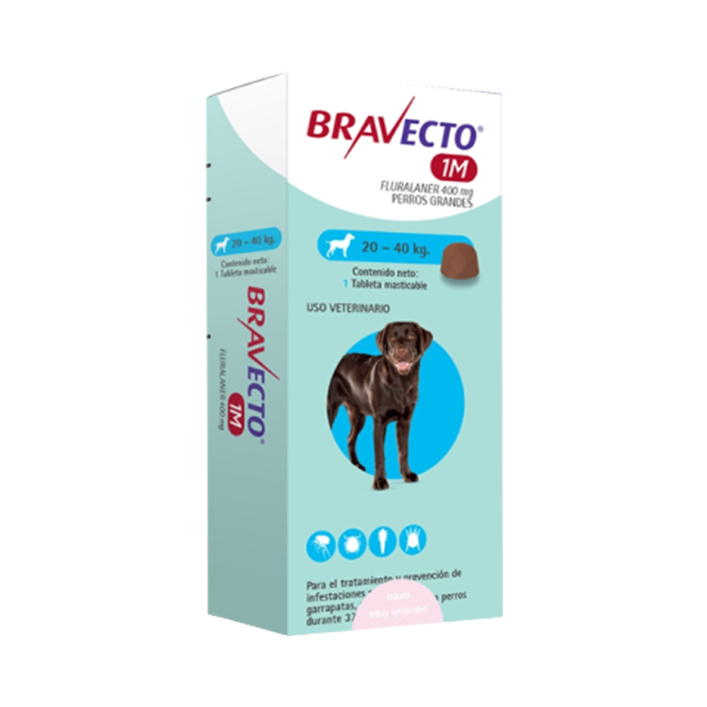 Antiparasitário Bravecto 1 Mes 20-40KG 1 Tableta