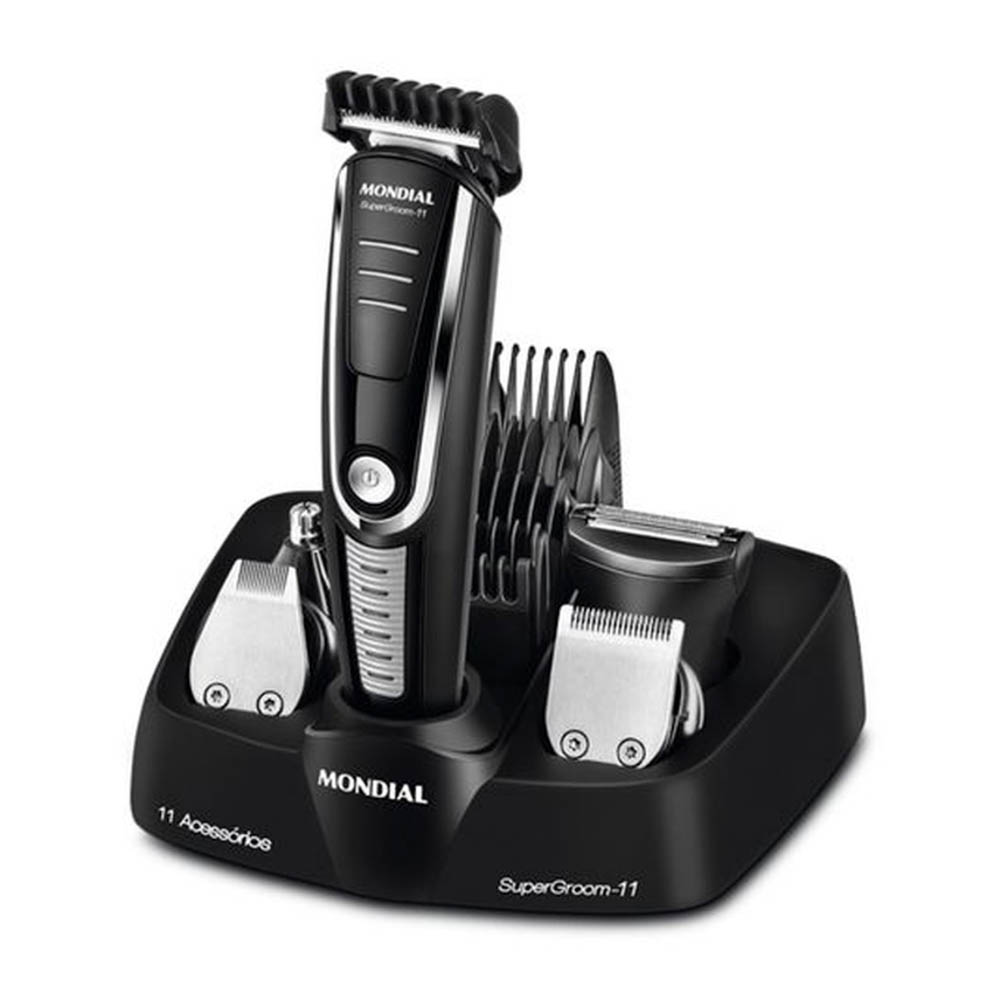 Cortador de Cabello Mondial Bg-05 Supergroom 11 En 1 Recargable Bi-voltaje