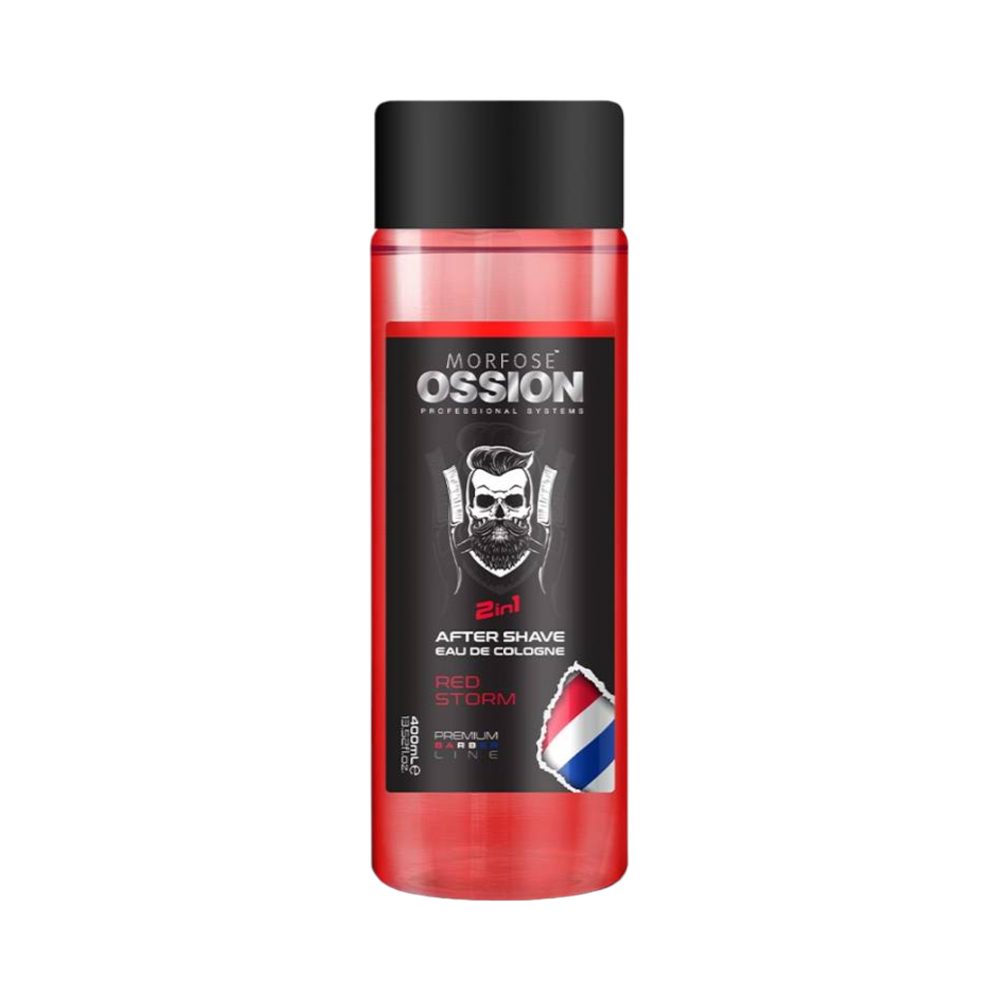 Loção After Shave Ossion 2IN1 Eau de Cologne Red Storm 400ML