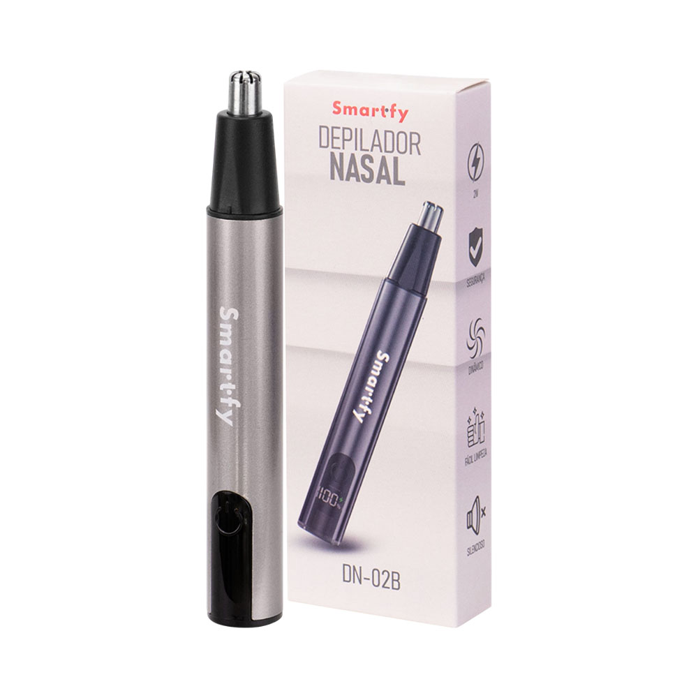 Removedor de Pelos Nasais Smartfy DN 02B Cinza e Preto
