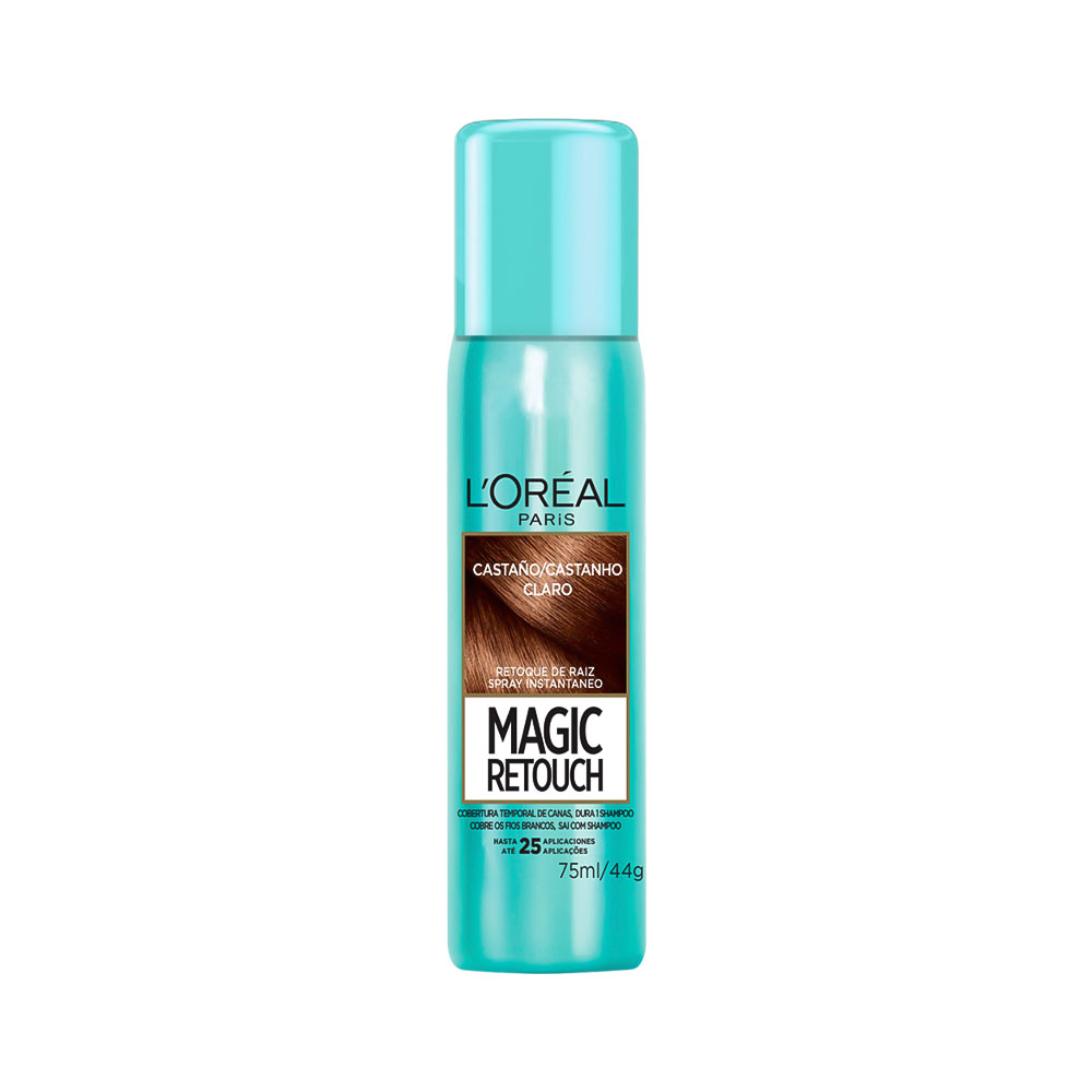 Spray L'oréal Magic Retouch Canas Castanho Claro 75ML
