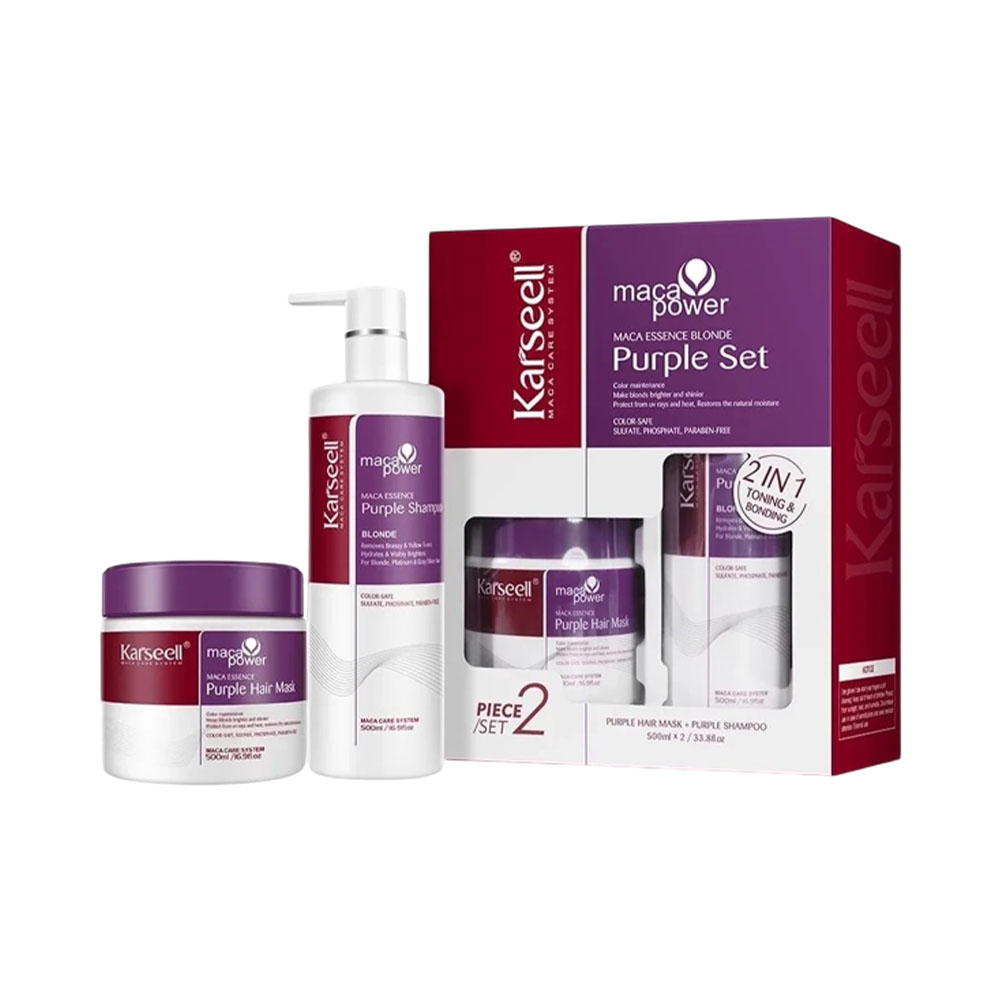 Set Karseell Maca Power Essence Blonde Purple 2 Peças