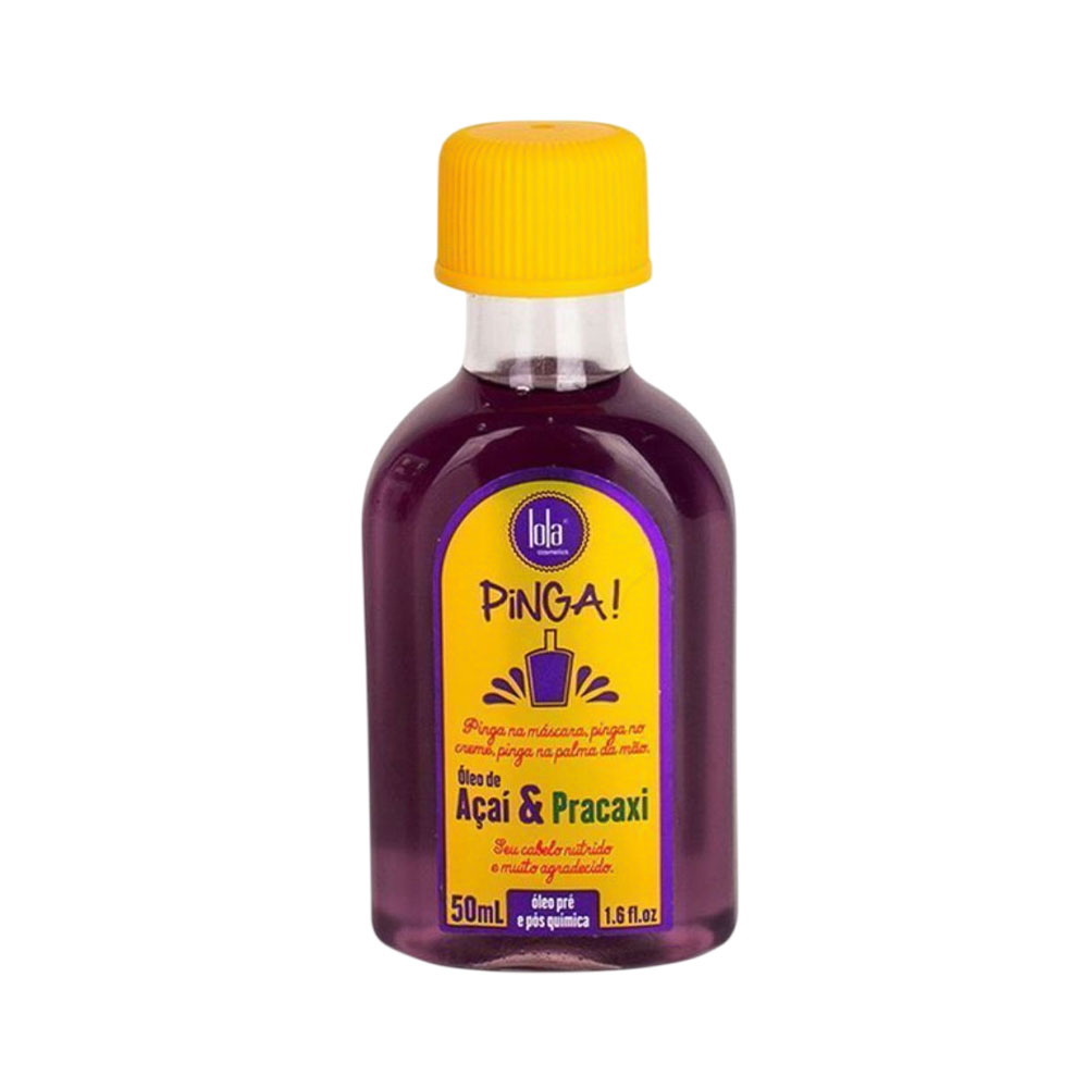 Óleo Capilar Lola Pinga! Açai &amp; Pracaxi Pré/pós Químicos 50ML