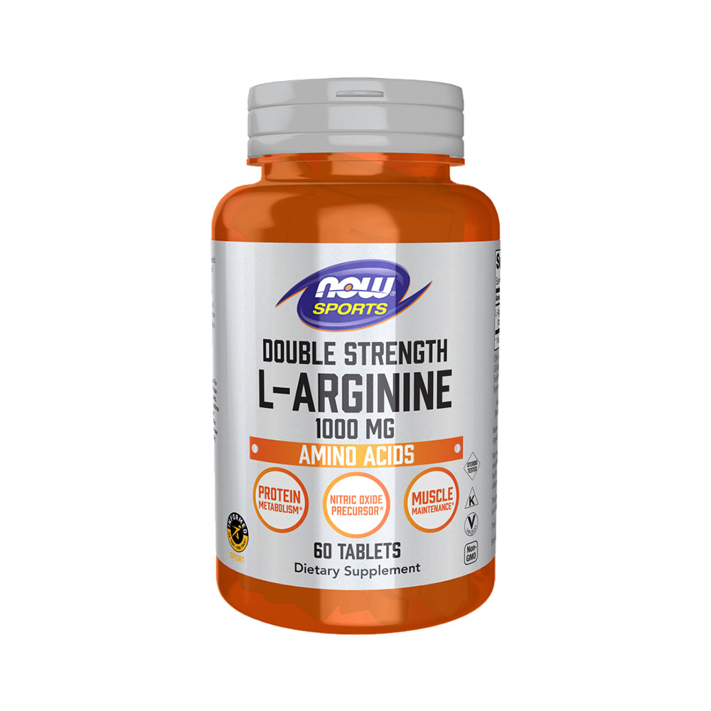 Now L-arginine Double Strength 1000MG 60 Tabletas