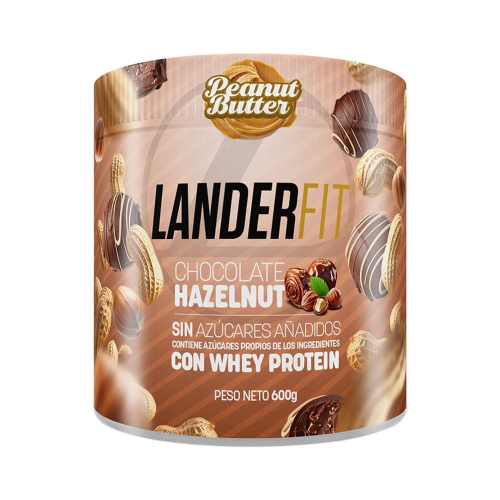 Pasta de Amendoim Landerfit Chocolate Hazelnut 600GR