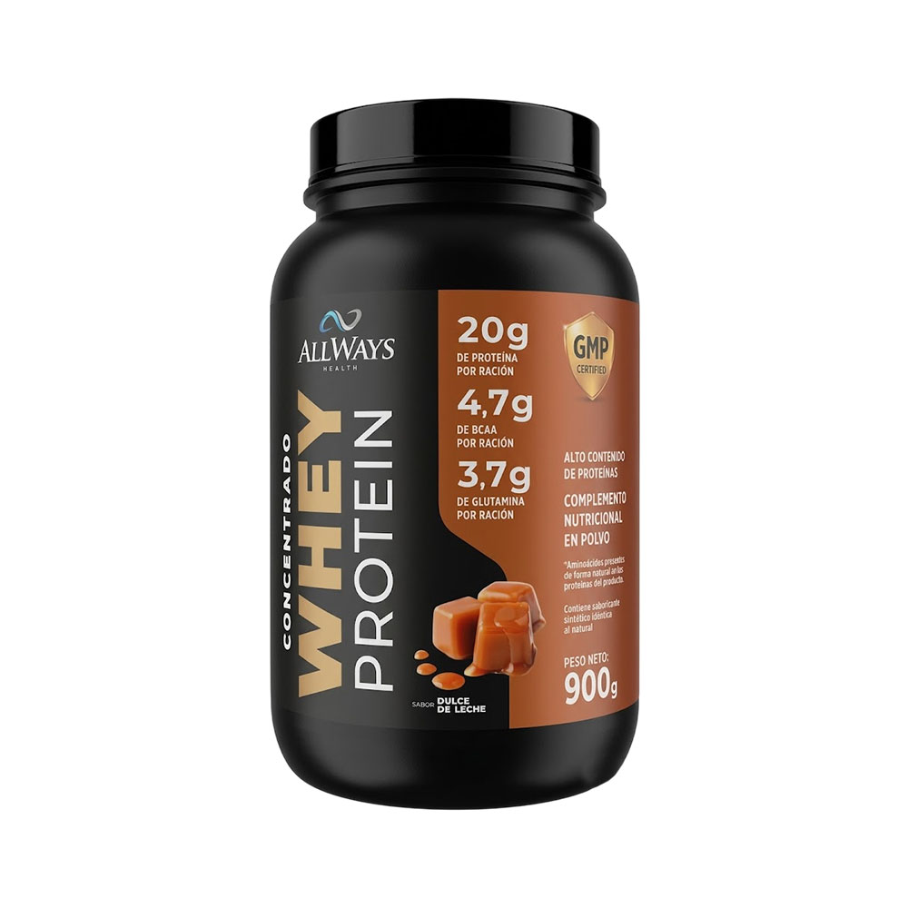 Suplemento Allways Whey Protein Concentrado Molho de Caramelo 900GR